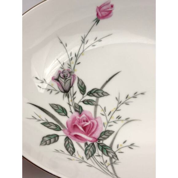 VTG Oval Serving Dish Vegetable Bowl Golden Rose Fine China of Japan 10" Long - Picture 6 of 14